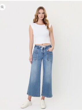 Vervet High Rise Wide Leg Jeans Size 24 NWOT